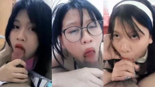 Mahasiswi Cakep Berkacamata 19yo Blowjob Pacar Crotin