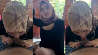 Sepongan Gadis Manis Hijab Imut Nyepong Pacar Viral